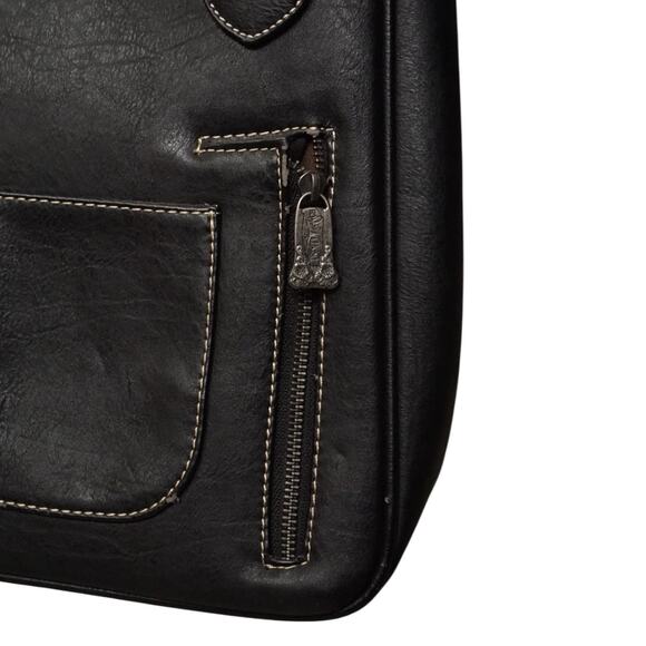 Trinity Ranch Concealed Carry Tote Bag Black Leather Western‎ Country Cowgirl - Picture 12 of 16